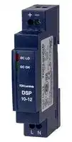 DSP10-12: AC/DC DIN Rail Power Supply (PSU), ITE, 1 Output, 10 W, 12 VDC, 830 mA