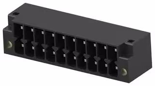1-2842497-0: Terminal Block, 2Row, Black, w/ Flange, Header, 3.5 mm, 20 Ways, 8 A, 150 V