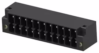 1-2842497-1: Terminal Block, 2Row, Black, w/ Flange, Header, 3.5 mm, 22 Ways, 8 A, 150 V