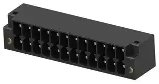 1-2842497-2: Terminal Block, 2Row, Black, w/ Flange, Header, 3.5 mm, 24 Ways, 8 A, 150 V
