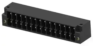 1-2842497-4: Terminal Block, 2Row, Black, w/ Flange, Header, 3.5 mm, 28 Ways, 8 A, 150 V