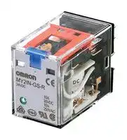 MY2IN-CR-GS-R AC110/120: Power Relay, Miniature, DPDT, 120 VAC, 10 A, MY Series, Socket, Latching