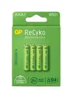 GPRHC103E016: Rechargeable Battery, 1.2 V, Nickel Metal Hydride, 950 mAh, AAA