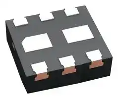 BC807RAZ: Bipolar Transistor Array, Dual PNP, -45 V, -500 mA, 500 mW, 40 hFE, DFN1412