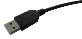 CAUBLKAB-1M: USB Cable, Type A Plug to Type B Plug, 1 m, 3.28 ft, USB 2.0, Black
