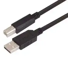 CAUBLKAB-4M: USB Cable, Type A Plug to Type B Plug, 4 m, 13.1 ft, USB 2.0, Black