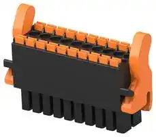 1-2842499-0: Pluggable Terminal Block, w/ Latch, Blk, 3.5 mm, 20 Ways, 24 AWG, 16 AWG, 1.3 mm², Push In