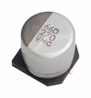 HHXC350ARA151MJA0G: Hybrid Aluminium Electrolytic Capacitor, 150 µF, ± 20%, 35 V, Radial Can - SMD, 0.02 ohm
