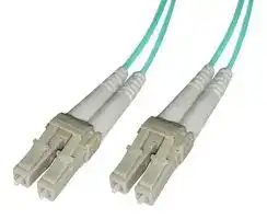 3180F-1: Fibre Optic Cable, OM4, 1 m, 50 µm / 125 µm, Multimode, 2 Fibres, LC Duplex to LC Duplex