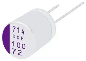 100SXE27MX: Polymer Aluminium Electrolytic Capacitor, 27 µF, 100 V, 0.04 ohm, 1000 hours @ 125°C, ± 20%