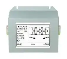 B84142B0008R000: Power Line Filter, General Purpose, 250 VAC, 8 A, Single Phase, 2 Stage, Chassis Mount