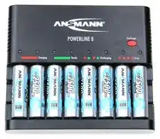 1001-0006-UK-1: POWERLINE 8 CHARGER WITH 8 AA BATTERIES