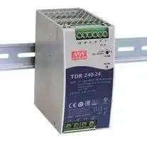TDR-240-24: AC/DC DIN Rail Power Supply (PSU), Laboratory Equipment, 1 Output, 240 W, 24 VDC, 10 A