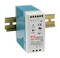 DRA-40-12: AC/DC DIN Rail Power Supply (PSU), ITE, 1 Output, 40.08 W, 12 VDC, 3.34 A