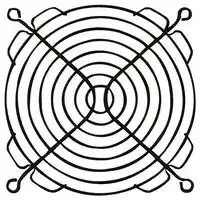 MC32664: Fan Finger Guard, Steel - Wire Form, 115mm Axial Fans, 105 mm, Bright Nickel Chrome