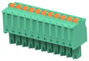 1-2842500-1: Pluggable Terminal Block, Green, 3.81 mm, 11 Ways, 28 AWG, 16 AWG, 1.3 mm², Push In