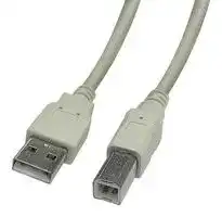 2585NL-5: USB Cable, Type A Plug to Type B Plug, 5 m, 16.4 ft, USB 2.0, Beige