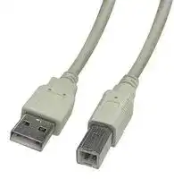 2585NL-1: USB Cable, Type A Plug to Type B Plug, 1 m, 3.3 ft, USB 2.0, Beige