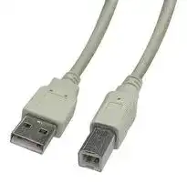 2585NL-4: USB Cable, Type A Plug to Type B Plug, 4 m, 13.1 ft, USB 2.0, Beige