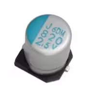 APXJ160ARA271MF80G: Polymer Aluminium Electrolytic Capacitor, 270 µF, 16 V, Radial Can - SMD, 0.013 ohm