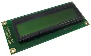 PC1602ARU-HWB-G-Q: Alphanumeric LCD, 16 x 2, Black on Grey, 5V, Parallel, English, Japanese, Reflective
