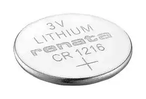 CR 1216 MFR (1BL): Battery, 3 V, 1216, Lithium Manganese Dioxide, 30 mAh, Pressure Contact, 12.5 mm