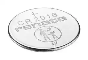 CR 2016 MFR (1BL): Battery, 3 V, 2016, Lithium Manganese Dioxide, 90 mAh, Pressure Contact, 1