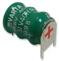 55604303059.: Rechargeable Battery, 3.6 V, Nickel Metal Hydride, 40 mAh, PCB Pins, 1