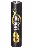 24LF: Battery, 1.5 V, AAA, Lithium Iron Disulphide, Raised Positive and Flat Negative, 4