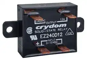 EZ240D12S: Solid State Relay, SPST-NO, 12 A, 280 Vrms, Panel Mount, Quick Connect, Zero Crossing