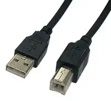 2585NL-5BK: USB Cable, Type A Plug to Type B Plug, 5 m, 16.4 ft, USB 2.0, Black