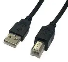 2585NL-0.5BK: USB Cable, Type A Plug to Type B Plug, 500 mm, 19.7 ", USB 2.0, Black