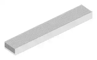 SK 497 1000 AL: Heat Sink, 0.038 K/W, 165 mm, 84 mm, 1000 mm