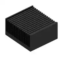 SK 497 150 SA: Heat Sink, 0.038 K/W, 165 mm, 84 mm, 150 mm