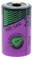 SL-550/S: Battery, 3.6 V, 1/2AA, Lithium Thionyl Chloride, 900 mAh, Raised Positive and Flat Negative, 1