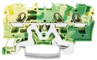 2004-1307: DIN Rail Mount Terminal Block, 3 Ways, 20 AWG, 10 AWG, 4 mm², Clamp, 32 A
