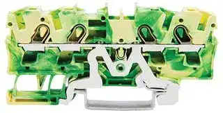 2004-1407: DIN Rail Mount Terminal Block, 4 Ways, 20 AWG, 10 AWG, 4 mm², Clamp, 32 A