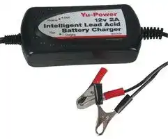 YPC2A12: Battery Charger, Plug In, Lead Acid, UK, Yu-Power Series, 2A, 12V Supply Voltage