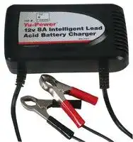 YPC8A12: Battery Charger, Plug In, Lead Acid, UK, Yu-Power Series, 8A, 12V Supply Voltage
