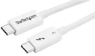 TBLT34MM50CW: USB Cable, 0.5m Thunderbolt 3 Cable, 40Gbps, White, Thunderbolt, USB-C and DisplayPort