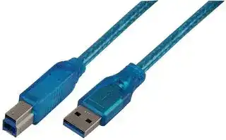 PSG91169: USB Cable, Type A Plug to Type B Plug, 2 m, 6.6 ft, USB 3.0, Blue
