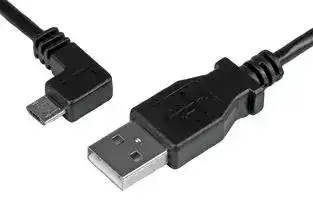 USBAUB50CMLA — USB Cable, 0.5 m Micro-USB Charge-and-Sync Cable M/M, Left-Angle Micro-USB, 24 AWG