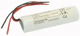 2DH4-0L4: Rechargeable Battery, 2.4 V, Nickel Cadmium, 4 Ah, Wire Leads, 1
