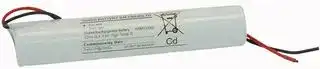 3DH4-0L4: Rechargeable Battery, 3.6 V, Nickel Cadmium, 4 Ah, Wire Leads, 1