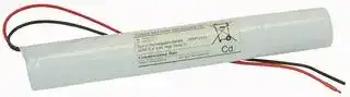 4DH4-0L4: Rechargeable Battery, 4.8 V, Nickel Cadmium, 4 Ah, Wire Leads, 1