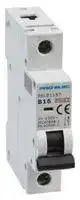 PELB1187: Thermal Magnetic Circuit Breaker, MP Circuit Breaker DIN Rail, 16 A, 1 Pole, 415 V, DIN Rail
