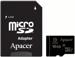 AP16GMCSH10U1-R: Flash Memory Card, MicroSDHC Card, 16 GB, Class 10, UHS-I U1