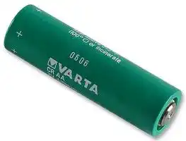 6117101301: Battery, 3 V, AA, Lithium Manganese Dioxide, 2 Ah, Raised Negative and Flat Positive, 1