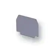 011760003: Terminal End Section, for Use with Entrelec DIN Rail Terminals, Grey