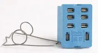 96.12SMA: Relay Socket, Through Hole, Quick Connect, 8 Pins, 12 A, 250 V, 96 Series